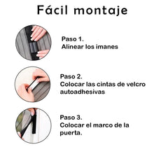 Cargar imagen en el visor de la galería, Mosquitera para Puerta Imantada, Cierre Magnético Automático. Ideal para Balcón, Patio, Salón