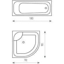 Cargar imagen en el visor de la galería, Cortina de baño impermeable de diseño moderno - Corazón