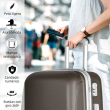 Cargar imagen en el visor de la galería, Maleta de estructura rígida - Mediana - Marrón