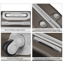 Cargar imagen en el visor de la galería, Maleta de estructura rígida - Mediana - Marrón