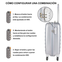 Cargar imagen en el visor de la galería, Maleta de estructura rígida - Modelo Cubo - Gris
