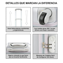 Cargar imagen en el visor de la galería, Maleta de estructura rígida - Modelo Cubo - Gris