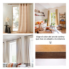 Cargar imagen en el visor de la galería, Anillas de Cortina de Madera con Gancho de Acero- Blanco