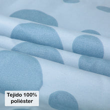 Cargar imagen en el visor de la galería, Juego de Funda Nórdica, 3 Piezas Cremallera Oculta - Círculos Gris Azulado