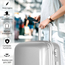 Cargar imagen en el visor de la galería, Maleta de estructura rígida - Mediana - Gris