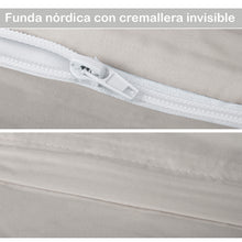 Cargar imagen en el visor de la galería, Juego de Funda Nórdica, 3 Piezas Cremallera Oculta - Espiral Beige
