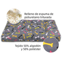 Cargar imagen en el visor de la galería, Cama de Mascota, Colchón o Colchoneta Reversible Estampada- Huesos