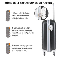 Cargar imagen en el visor de la galería, Maleta de estructura rígida - Modelo Cubo - Negro