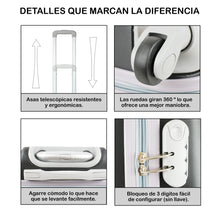 Cargar imagen en el visor de la galería, Maleta de estructura rígida - Modelo Cubo - Negro