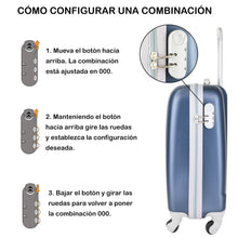 Cargar imagen en el visor de la galería, Maleta para equipaje de mano - Modelo liso - Azul oscuro