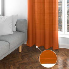 Cargar imagen en el visor de la galería, Cortinas Translúcidas de Salón 140x260cm, 2 Piezas- Naranja