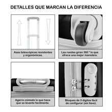 Cargar imagen en el visor de la galería, Maleta para equipaje de mano - Modelo U - Negro