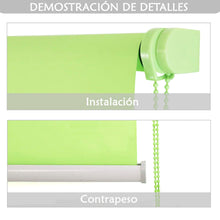 Cargar imagen en el visor de la galería, Estor Enrollable Translúcido Liso Verde