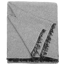 Cargar imagen en el visor de la galería, Colcha multiusos, plaid - Zig Zag Gris Negro