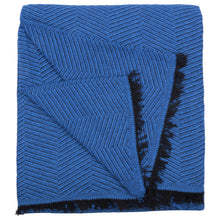 Cargar imagen en el visor de la galería, Colcha multiusos, plaid - Espiga Azul Negro