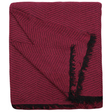 Cargar imagen en el visor de la galería, Colcha multiusos, plaid - Espiga Granate Negro