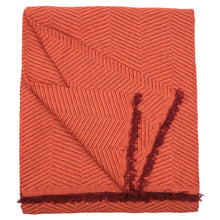 Cargar imagen en el visor de la galería, Colcha multiusos, plaid - Espiga Naranja Granate