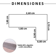 Cargar imagen en el visor de la galería, Colcha Multiusos Sofá Chaise Longue Espiga Universal 260x270cm, Forma de L- Multicolor