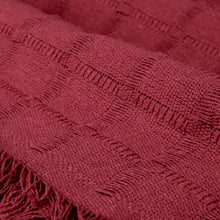 Cargar imagen en el visor de la galería, Colcha multiusos, plaid - Liso Granate