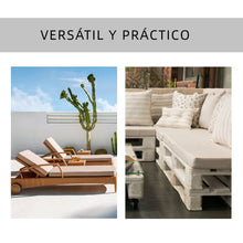 Cargar imagen en el visor de la galería, Cojín Tumbona Colchón 120x55x6cm . Ideal para Jardín, Piscina, Terraza- Hojas