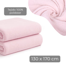 Cargar imagen en el visor de la galería, Manta Coral Suave 130x170cm Ligera, Cálida- Rosa

