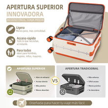 Cargar imagen en el visor de la galería, Maleta de Cabina 54x24x35cm de Polipropileno, Abertura Superior y Cerradura TSA - Hueso
