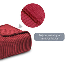 Cargar imagen en el visor de la galería, Manta Suave 130x170cm Efecto Terciopelo- Burdeos
