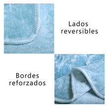Cargar imagen en el visor de la galería, Manta Gruesa Reversible 180x230 cm para Sofá o Cama- Azul
