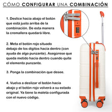 Cargar imagen en el visor de la galería, Juego de 4 Maletas de Viaje Neceser, Cabina, Mediana y Grande de Polipropileno- Hueso
