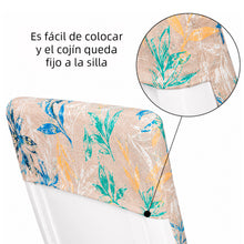 Cargar imagen en el visor de la galería, Cojín Tumbona Colchón 120x55x6cm . Ideal para Jardín, Piscina, Terraza- Hojas Mix
