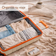 Cargar imagen en el visor de la galería, Maleta de Cabina 55x22x36cm de Polipropileno con Cerradura TSA - Hueso
