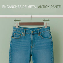 Cargar imagen en el visor de la galería, Perchas Pantalones con Clips Antideslizantes y Almohadillas- Marrón
