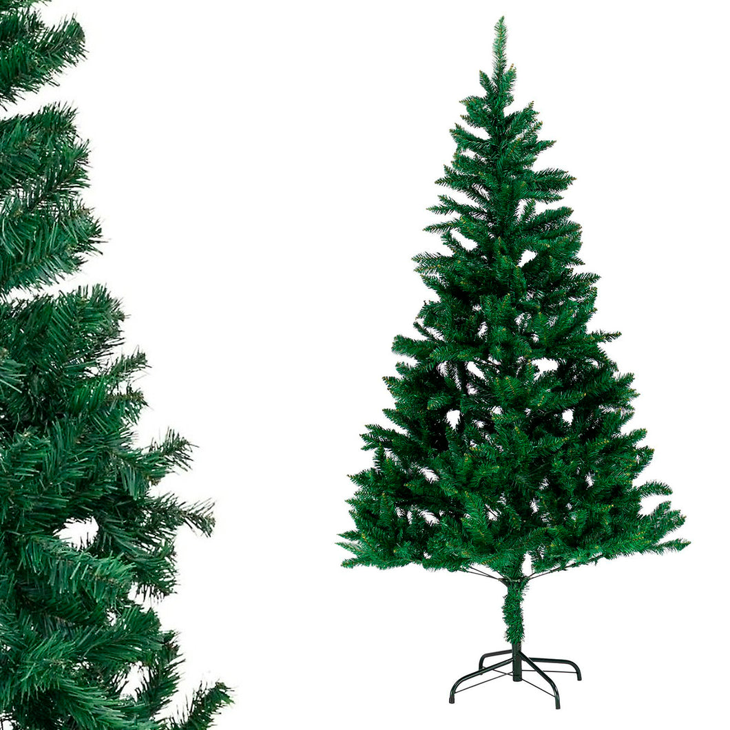 Árbol de Navidad Artificial Verde, Altura de 120/150/180/210/240cm, Árbol de PVC Ignifugo