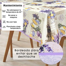 Cargar imagen en el visor de la galería, Mantel Antimanchas,  Rectangular, Resistente, Impermeable- Lavanda
