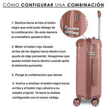 Cargar imagen en el visor de la galería, Maleta de Viaje de Cabina de Polipropileno, Ruedas Dobles 360º- Nude Pink
