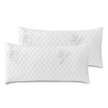 Cargar imagen en el visor de la galería, Almohada de Copos Viscoelásticos, Tejido Strech de Aloe Vera- 90cm Pack 2
