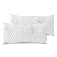 Cargar imagen en el visor de la galería, Almohada de Copos Viscoelásticos, Tejido Strech de Aloe Vera- 70cm Pack 2
