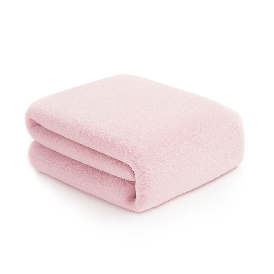 Manta Coral Suave 130x170cm Ligera, Cálida- Rosa
