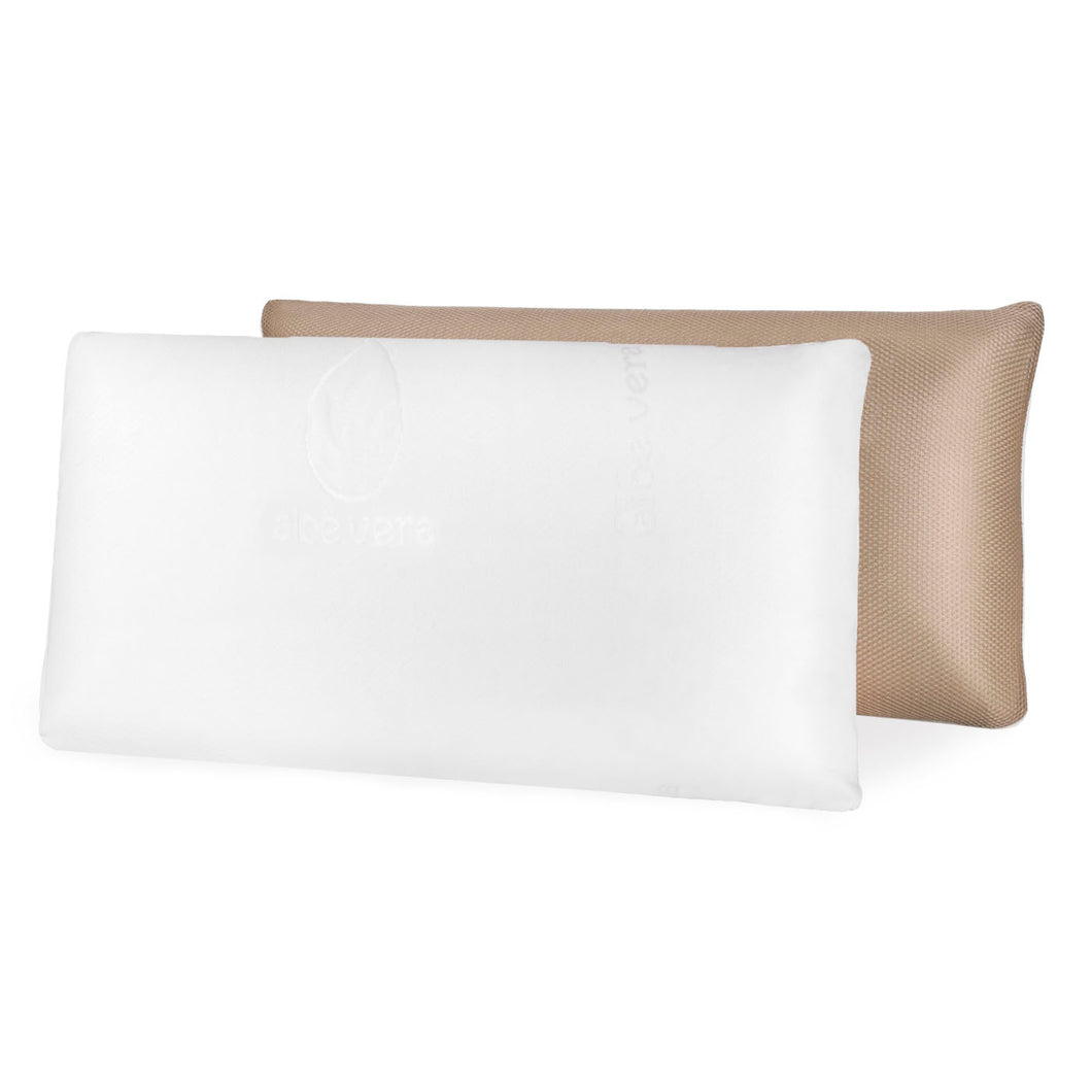 Almohada viscoelástica Suave y Relajante Aloe Vera Fresh 3D, Doble Cara- 150cm