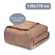 Cargar imagen en el visor de la galería, Manta Suave 130x170cm Efecto Terciopelo- Caramelo
