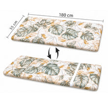 Cargar imagen en el visor de la galería, Cojín Tumbona Colchón 180x55x6cm . Ideal para Jardín, Piscina, Terraza- Hojas
