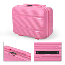 Cargar imagen en el visor de la galería, Juego de 4 Maletas de Viaje Neceser, Cabina, Mediana y Grande de Polipropileno- Rosa
