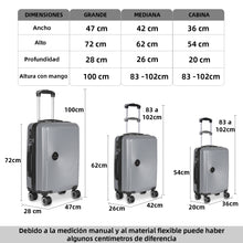 Cargar imagen en el visor de la galería, Maleta Círculos de Viaje Cabina, Mediana, Grande, rígida 100% ABS- Arena
