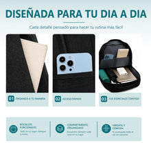 Cargar imagen en el visor de la galería, Mochila Casual Adulto, Estudiante 44x12x31cm con Puerto USB- Negro
