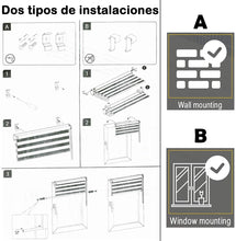 Cargar imagen en el visor de la galería, Estor Enrollable De Doble Capa, Noche y Día, Translúcido y Oscurecido Marron
