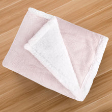 Cargar imagen en el visor de la galería, Manta Borreguito Sherpa Reversible 220x240 Extra Suave- Rosa Claro
