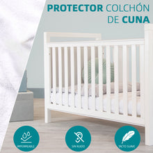 Cargar imagen en el visor de la galería, Protector de Colchón Impermeable y Transpirable para Cuna 60x120cm
