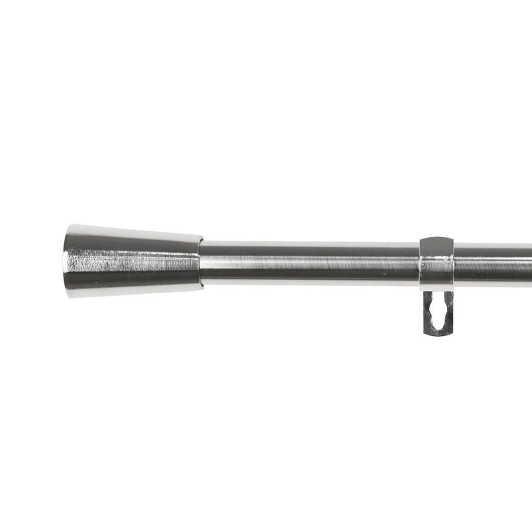 Barra De Cortinas Universal Extensible Acero Taza. Plata