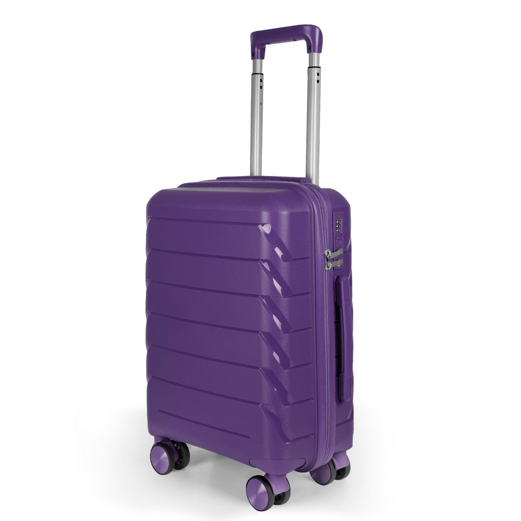 Maleta de Viaje de Cabina de Polipropileno, Resistente y Ruedas 360º- Morado