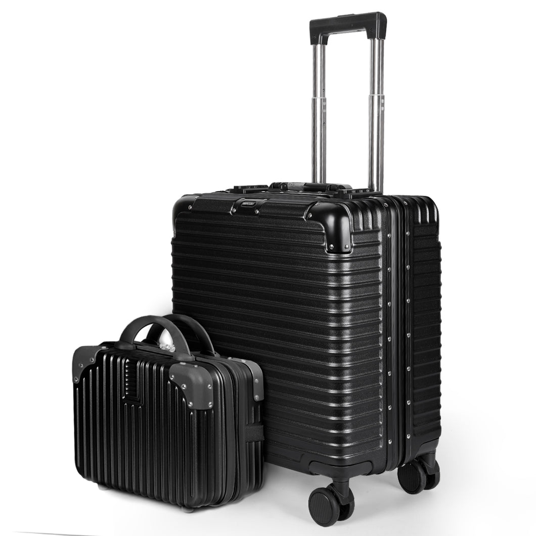 Maleta de Cabina con Ruedas para Viaje de Negocios, Piloto- Negro